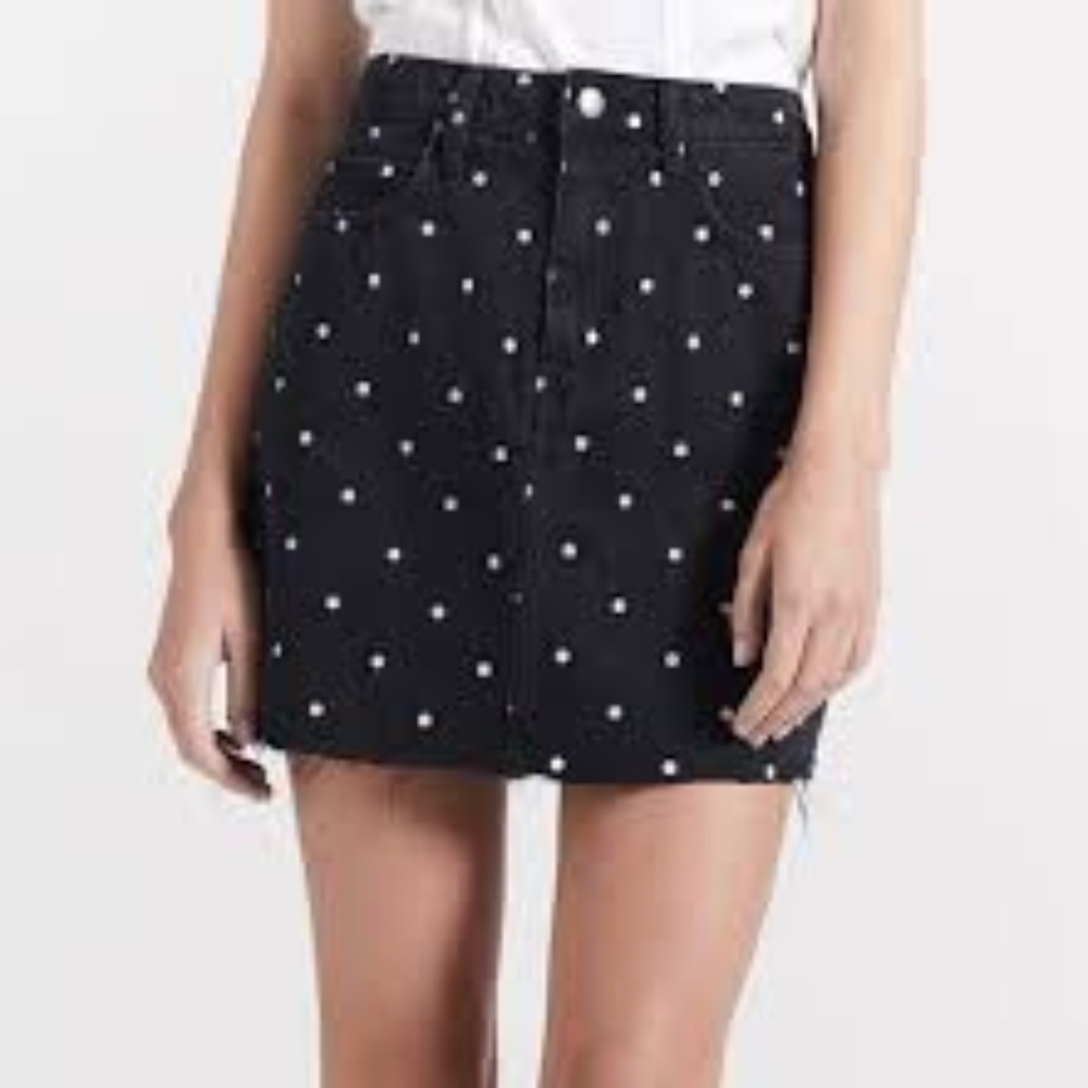 Current/Elliott 5 Pocket Cut Off Mini Skirt